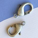 27mm Antique Silver Lobster Claw Clasp - Pack of 2