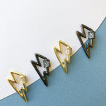 15mm Lightning Bolt Pave Crystal Lock