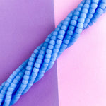 8mm Matte Periwinkle Glass Roller Strand