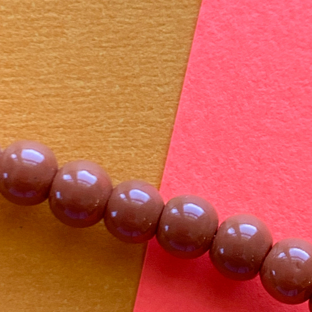 4mm Saddle Glass Rounds Strand