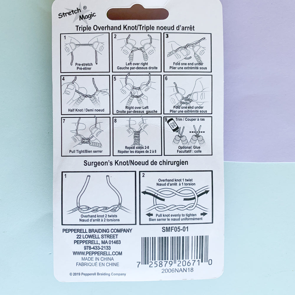 How To Tie A Bead N Stretch Knot Knot Best Elastic Cord For