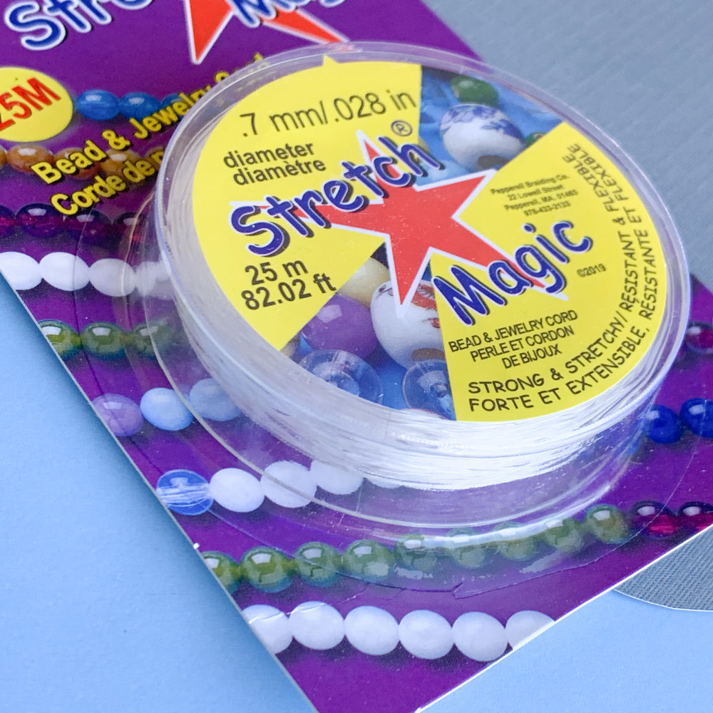 Stretch Magic Cordoncino Elastico per Perline, Colore Trasparente, 0,8 mm di Diametro, 5 Metri, Facile da Annodare, Forte ed Elastico per Realizzare Gioielli con Perline Stretch Magic Cordoncino Elastico per Perline, Colore Trasparente, 0,8 mm di Diametro, 5 Metri, Facile da Annodare, Forte ed Elastico per Realizzare Gioielli con Perline