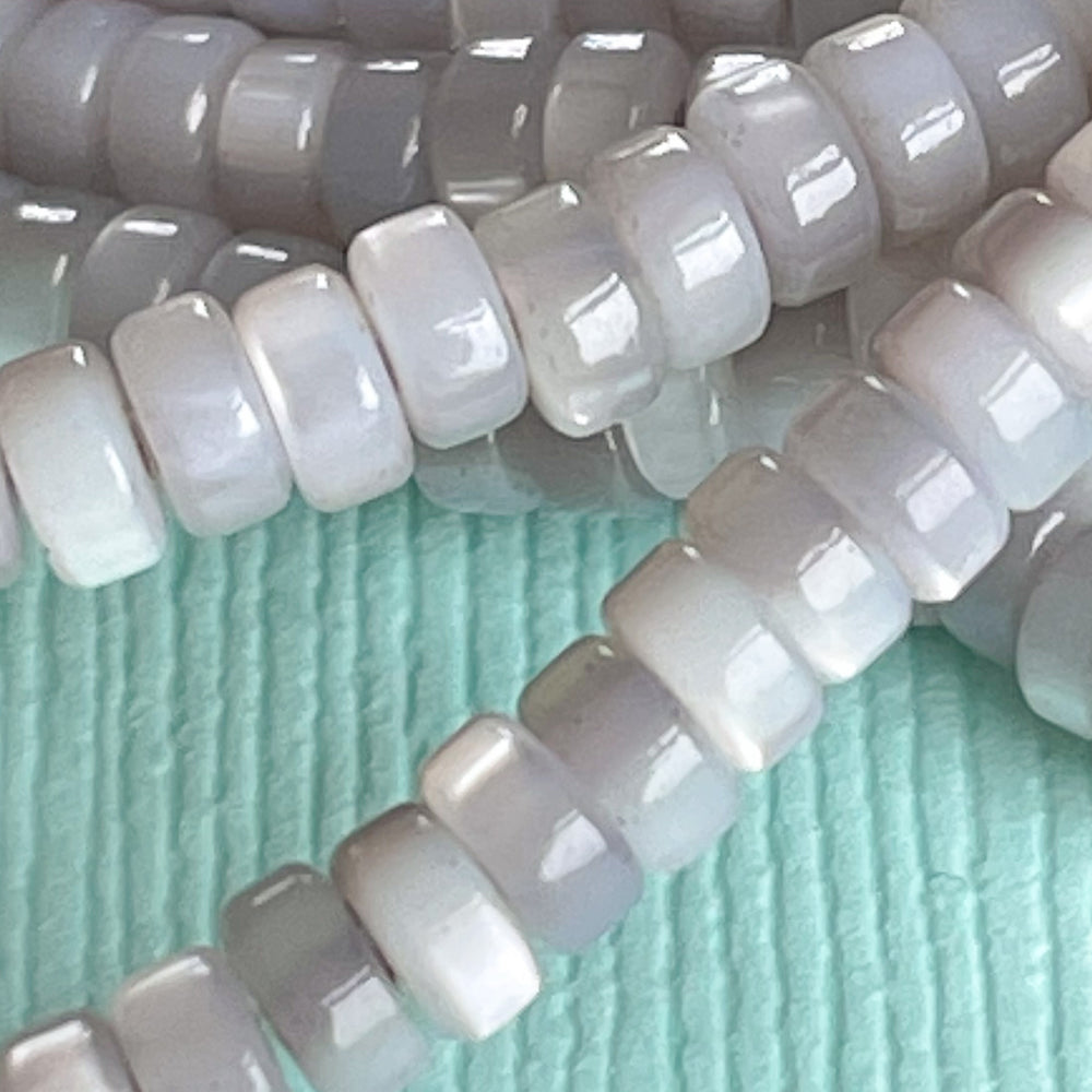 4mm Gray Mother of Pearl Heishi Strand