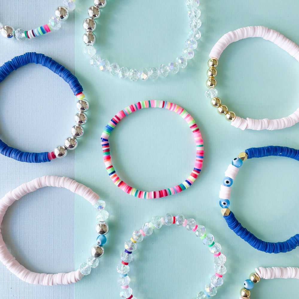 
                
                    Load image into Gallery viewer, The Good Vibes Stretchy Bracelet Making Kit
                
            