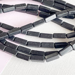 14mm Black Rectangular Magnesite Strand