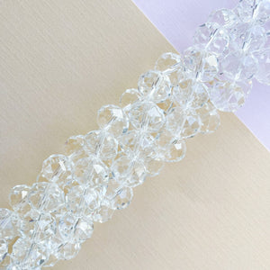 
                
                    Load image into Gallery viewer, 12mm Clear Faceted Chinese Crystal Rondelle Strand
                
            