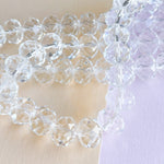 12mm Clear Faceted Chinese Crystal Rondelle Strand