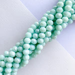 8mm Aqua Faceted Chinese Crystal Rondelle Strand