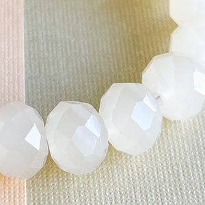 
                
                    Load image into Gallery viewer, 8mm Opalite Faceted Chinese Crystal Rondelle Strand
                
            