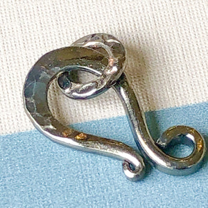 Hammered Shepherd's Hook Clasp