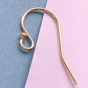 Gold Fill Simple French Earring Hook - 6 Pack - Christine White Style