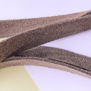 10mm Chocolate Natural Suede - Christine White Style