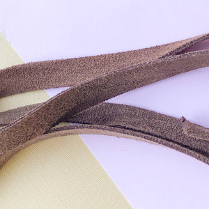 10mm Chocolate Natural Suede - Christine White Style