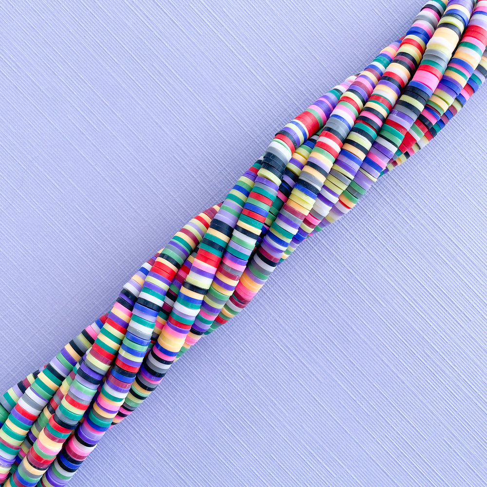 6mm Jubilee Polymer Clay Heishi Strand