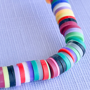 6mm Amazon Multicolor Polymer Clay Heishi Strand