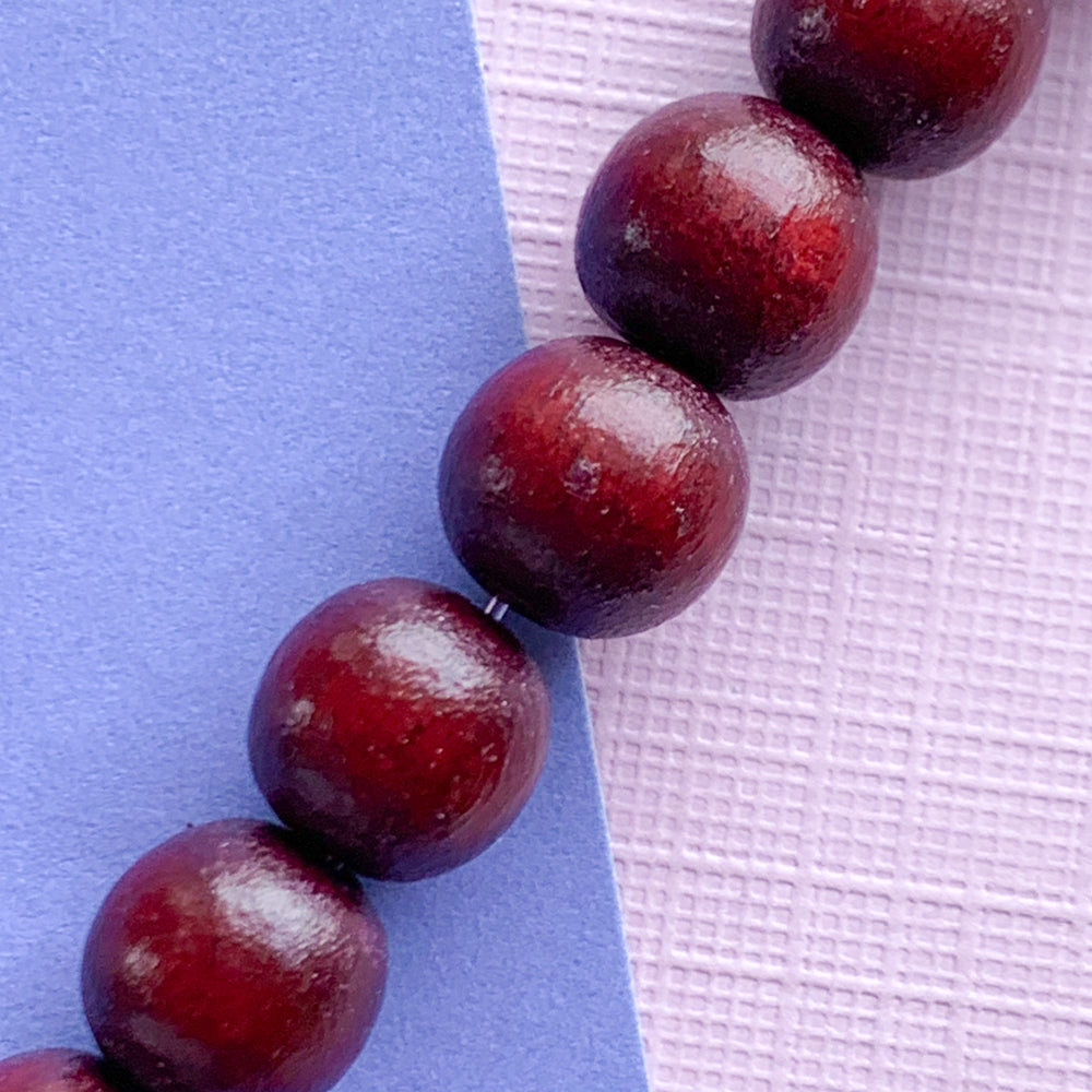 8mm Mahogany Wood Rounds Strand