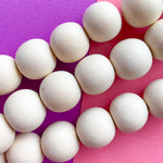 16mm White Wood Rounds Strand - Beads, Inc.