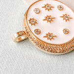 23mm Enamel Pave Moon & Stars Pendant