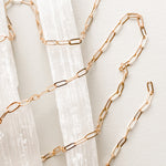7mm Shiny Electroplated Gold Flat Paperclip Chain