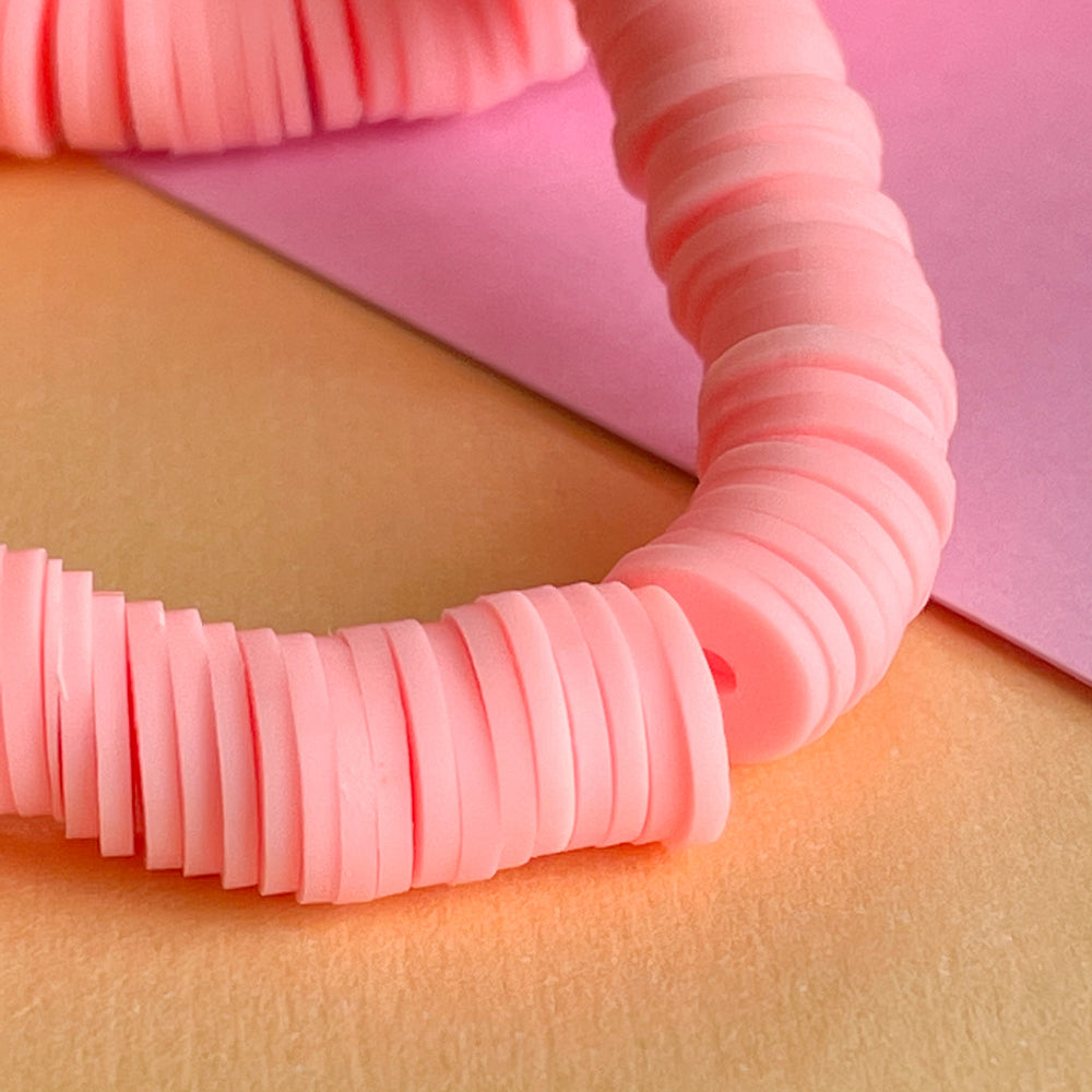 8mm Cotton Candy Polymer Clay Heishi Strand