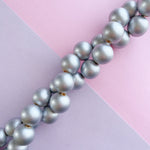 20mm Silver Wood Rounds Strand