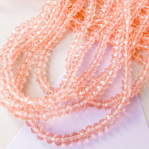 
                
                    Load image into Gallery viewer, 6mm Rose Faceted Chinese Crystal Rondelle Strand
                
            