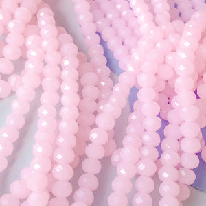 
                
                    Load image into Gallery viewer, 8mm Pink Lemonade Faceted Chinese Crystal Rondelle Strand
                
            