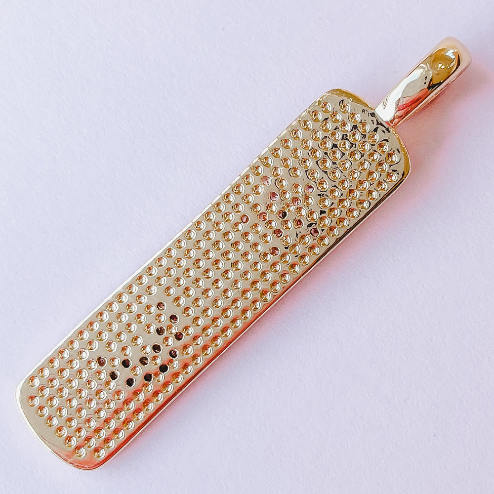 42mm Gold Pave Star + Moon Charm