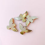 20mm Mother of Pearl Dove Bead - Pack of 2 - Christine White Style
