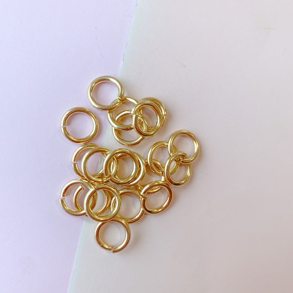 12mm Heavy Duty Jump Ring Shiny Gold Color - Pack of 20 - Christine White Style