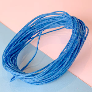 1mm Blue Waxed Linen