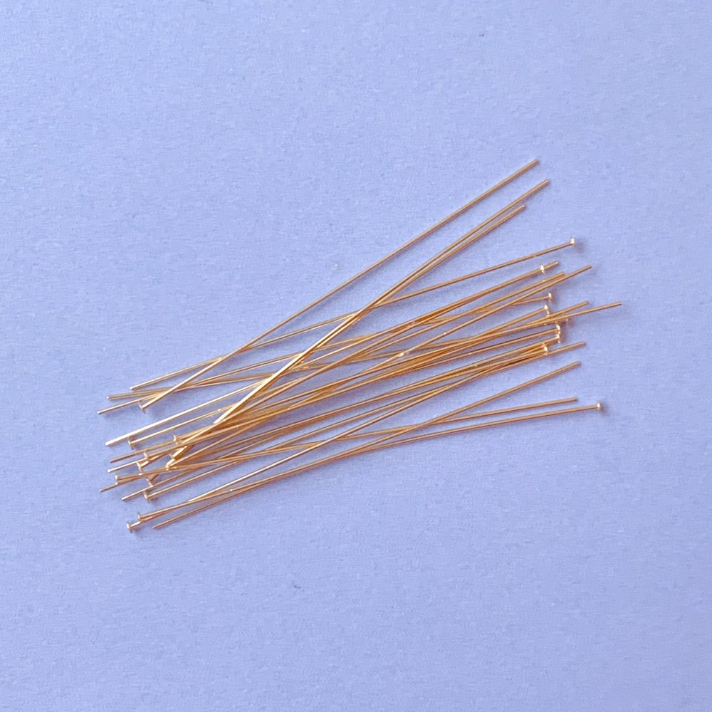 2-3" Gold Filled Headpin - Pack of 20