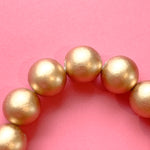 16mm Gold Wood Rounds Strand - Christine White Style