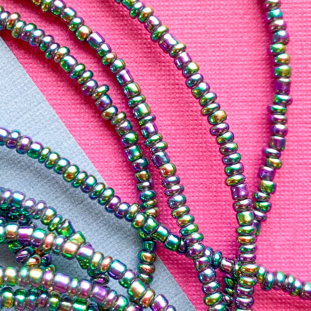 
                
                    Load image into Gallery viewer, 2mm Mardi Gras Crystal Rondelle Strand - Beads, Inc.
                
            