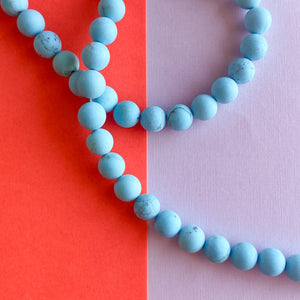 
                
                    Load image into Gallery viewer, 10mm Matte Turquoise Howlite Round Strand
                
            