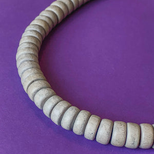 
                
                    Load image into Gallery viewer, 8mm Gray Wood Rondelle Strand - Christine White Style
                
            