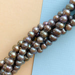 9mm Cappuccino Large Hole Freshwater Pearl Strand