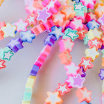10mm Multicolor Star Polymer Clay Strand