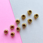 6mm Hammered Bronze Brass Spacer Ring - 10 Pack