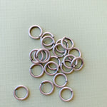 12mm Heavy Duty Open Jump Ring Distressed Silver - Pack of 20 - Christine White Style