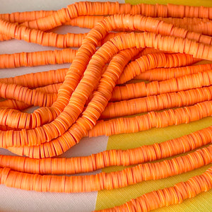 6mm Carrot Polymer Clay Heishi Strand