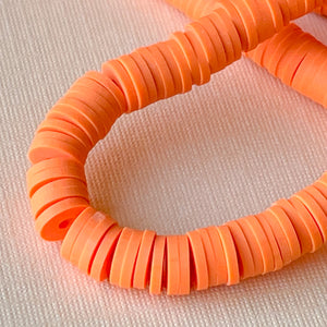6mm Carrot Polymer Clay Heishi Strand