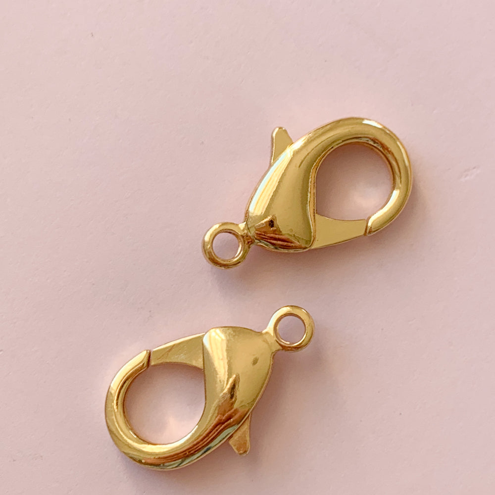 27mm Shiny Gold Lobster Claw Clasp - Pack of 2