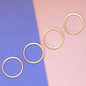 24mm Brushed Gold Ring - 4 Pack