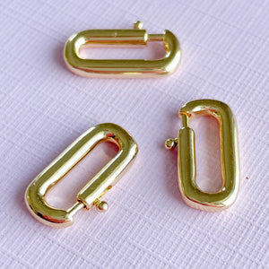 17mm Gold Paperclip Carabiner