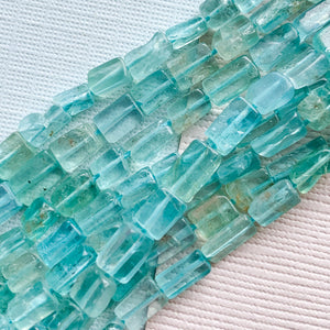 5mm Smooth Natural Apatite Rectangle Strand
