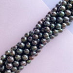 6mm Black Freshwater Pearl Rounds Strand