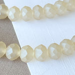 6mm Matte Smoke Faceted Chinese Crystal Rondelle Strand