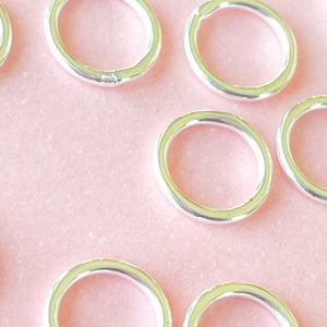 8mm Silver Soldered Jump Ring - 20 Pack