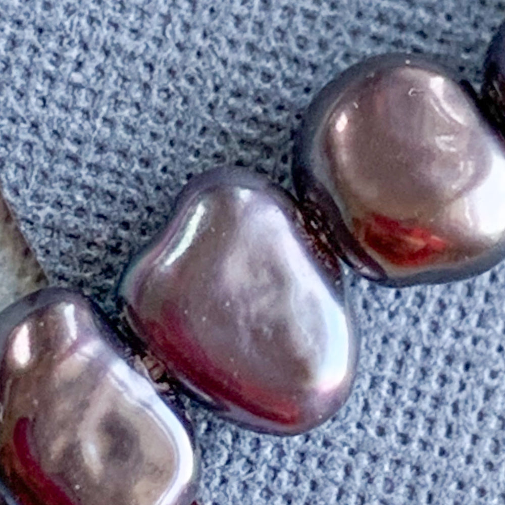 3-5mm Cool Toned Freshwater Flat Nugget Pearl Strand